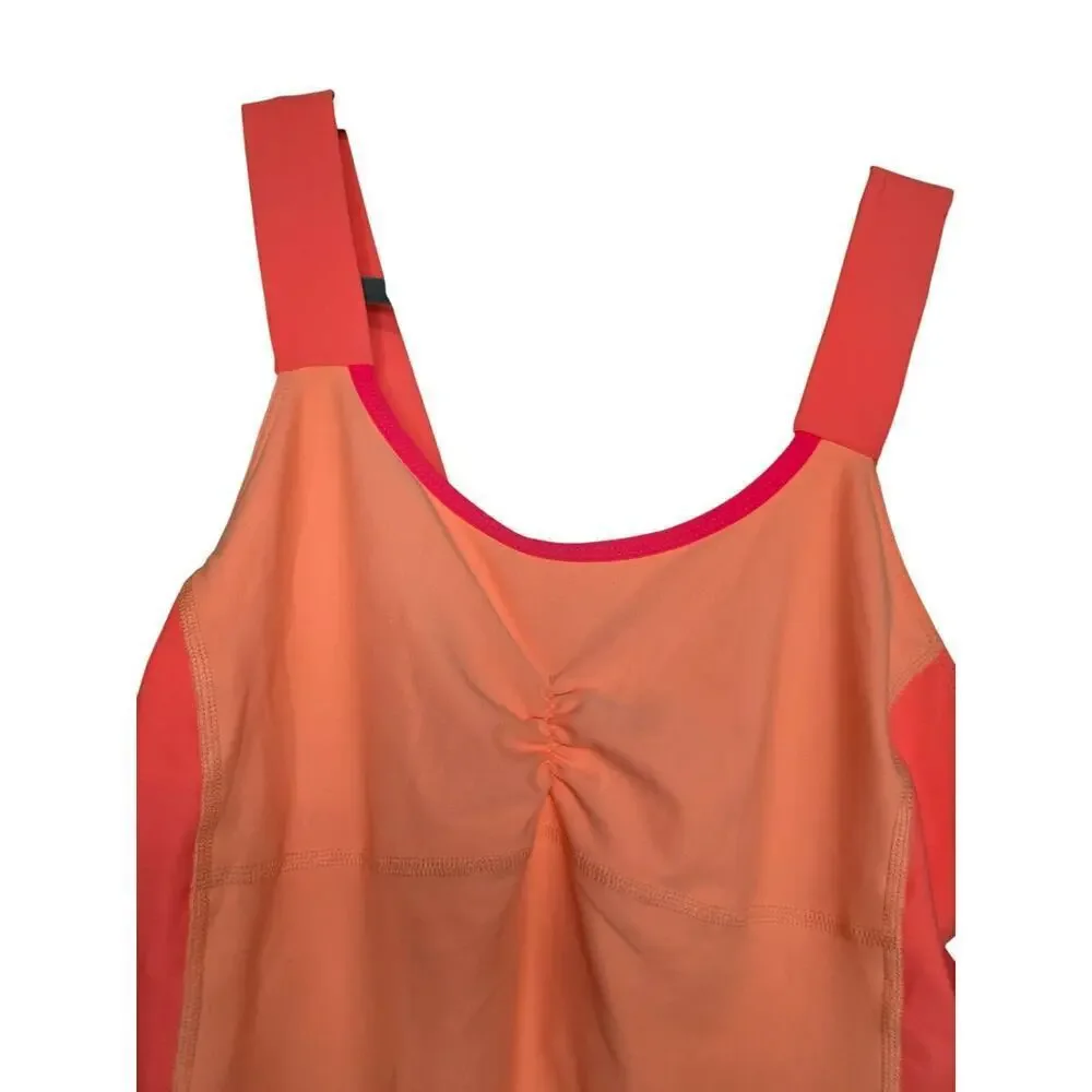 Xersion‎ Womens Orange & Pink Medium Support Bra Tank Top L